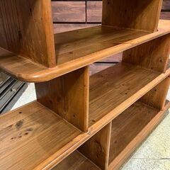 【武蔵小山店】 廃盤　廃番　希少　アクメ　アクメファニチャー　acme　furniture　POCATELLO SHELF 2018 ポカテロシェルフ オーク材 ヴィンテージ 3段シェルフ 14万 無垢材　ビンテージ　カントリー オーク  シェルフ　棚　ラック　飾り棚　間仕切り　パーテーション　サイドボード　オープンシェルフ　ローボード　カウンター　の画像