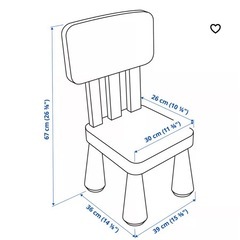 IKEA イケアのMAMMUT マンムット 子ども用 テーブルと椅子の画像