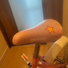 （取引中
）子ども　自転車　ピンク　補助輪付きの画像