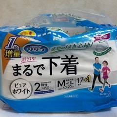 まるで下着　大人用紙おむつ　17＋1入　2袋の画像
