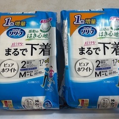 まるで下着　大人用紙おむつ　17＋1入　2袋の画像