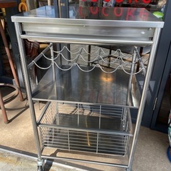 B7060【イケア】グルンドタール ステンレス キッチンワゴン 廃盤 超超超激レア キッチンワゴン IKEA GRUNDTAL グルンダール