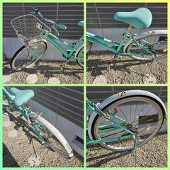 中古 子ども用 女の子 自転車 サイズ 24インチ タイヤパンクのため修理必須の画像