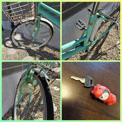 中古 子ども用 女の子 自転車 サイズ 24インチ タイヤパンクのため修理必須の画像
