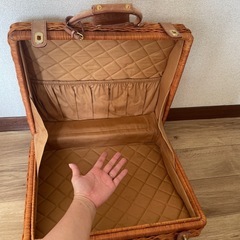 レトロかわいい♡ラタン風バスケットケースの画像