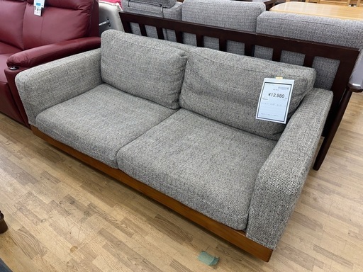 【ドリーム川西店御来店限定】2Pソファ　グレー／クリーニング済み 【2125560000020220】