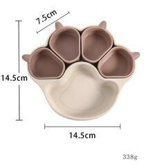 新品 ベビー食器 離乳食プレート 吸盤ボウル 猫の爪 かわいい 赤ちゃん 出産祝いの画像