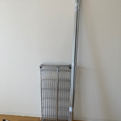 メタルラック スチールラック 高さ2m ハンガー掛け付の画像