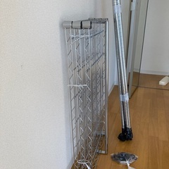 メタルラック スチールラック 高さ2m ハンガー掛け付の画像