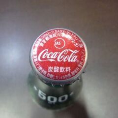 昭和レトロ Coca-Cola 500ml ディスプレイボトル 王冠付き 6本セット コカ・コーラ 空瓶 インテリア雑貨 オブジェ 札幌市東区 新道東店の画像
