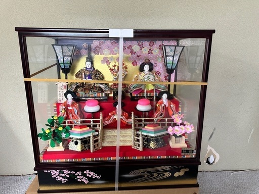 雛人形 ガラスケース入り 箱有り 超美品