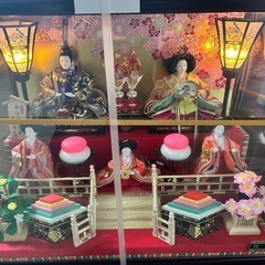 雛人形 ガラスケース入り 箱有り 超美品の画像