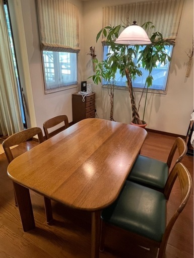 【期間限定値下げ】ダイニングテーブル　130cm イスセット　浜本工芸