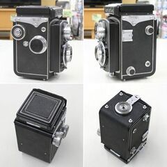ジャンク扱い Yashicaflex 二眼レフカメラ Yashimer 1:3.5 f=80mm COPAL B、1/10-1/200 中判カメラ レンズカバー 革ケース付 札幌市 清田区 平岡の画像