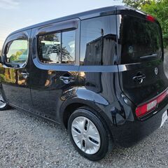 H26☆キューブ☆15X☆車検令和9年7月☆純正SDナビ☆CDオーディオ☆DVDビデオ☆地デジTV☆Bluetooth☆インテリジェントキー×2の画像