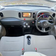 H26☆キューブ☆15X☆車検令和9年7月☆純正SDナビ☆CDオーディオ☆DVDビデオ☆地デジTV☆Bluetooth☆インテリジェントキー×2の画像