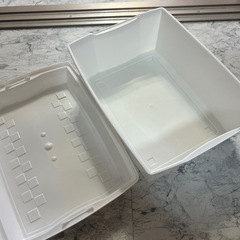 収納ケース　おもちゃ箱　蓋付き　白 の画像