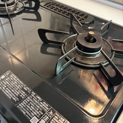 2口コンロ　ブラック　都市ガス用の画像
