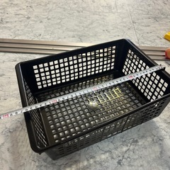 収納　ケース　カゴ　黒　大きめの画像