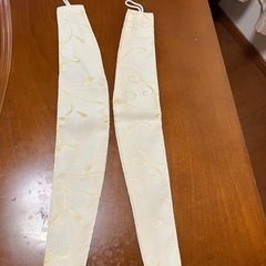 淡いイエローオレンジカーテン2枚➕レースカーテン2枚の画像