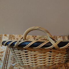 無料【籐のカゴ】美品／特大サイズの画像