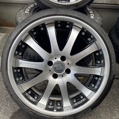 18インチ、PCD100、4穴、7.5J+30、タナベヴィエナツェール　の画像