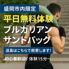 【盛岡】ブルガリアンサンドバッグ無料体験｜平日限定・初心者OK・...