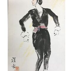 深水 ダンサー 絵画 額装の画像