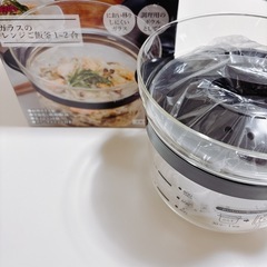 【新品未使用】HARIO ガラスのレンジご飯釜1～２合　 の画像