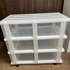 押入れ用3段衣装ケースの画像