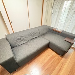 L字型ソファ3人掛け グレー 東京都江東区森下の画像