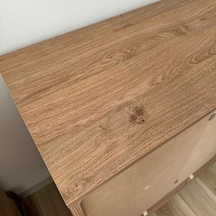 【美品】 LOWYA　ラタン調キャビネット リビングボード  の画像