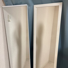 【8月10日処分　御連絡お早めに 】姿見　鏡　全身ミラー　白2つセットの画像