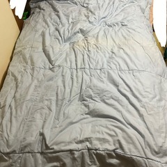 ☺️肌掛布団　掛布団　S 150✖️210cm  水色花柄 裏色褪せ有の画像