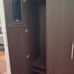 ★限定SALE20%OFF★《尼崎市/リサイクルショップドリーム次屋店》3枚扉ワードローブ ブラウン 中古品 ☆尼崎市若王寺☆の画像