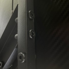 L字デスク 黒 赤の画像