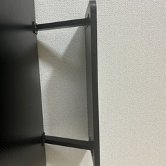L字デスク 黒 赤の画像