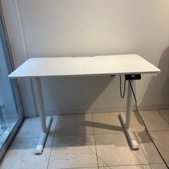 Alebert の電動昇降デスク ホワイトの画像