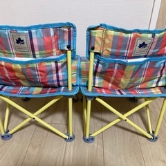 ロゴス　キッズチェア2脚　アウトドア　キャンプの画像