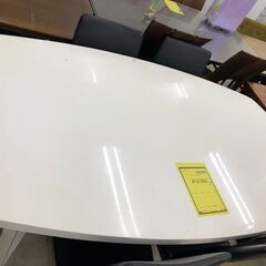 【ジャングルジャングル石津店】 ダイニングセット4人用　ホワイト 楕円 丸 ダイニングテーブル イス4点 クリーニング済み 堺区 西区 北区 東区 高石市 和泉市の画像