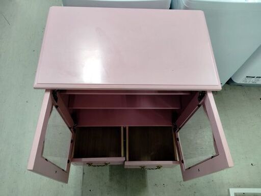 ベルーナ 姫系 ミルキーピンク プリンセス 収納棚 猫脚 家具