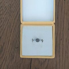 10金　ブラックストーン付　リングの画像