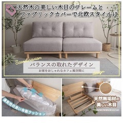 2.5人がけソファーオットマン付きの画像