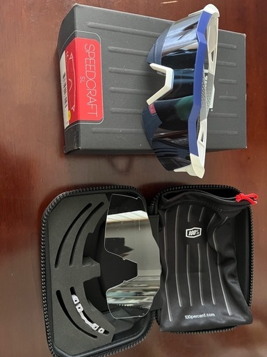 サングラス　100% スピードクラフトSL ホワイト×ブルー