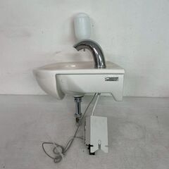 【TOTO】トートー 手洗いボウル 洗面器 SC1 パステルアイボリー 石鹸ケース付き 自動水栓 手洗い器 店舗 店舗什器 トイレ ② Y1945の画像