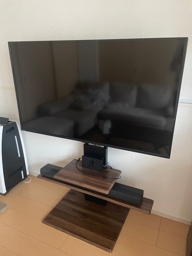 お取引中)MAXZEN 50型テレビ(JU50CH06) + ニトリ壁寄せTVスタンド