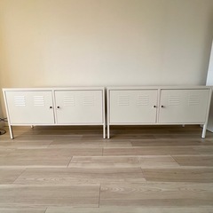 【使用期間少!美品】IKEA PS、キャビネット、ホワイト、テレビボードの画像