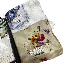 未使用 WEDGWOOD LANCEL ハンカチ 5枚セット 花柄 綿の画像