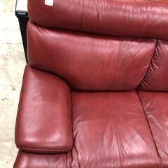 【ジャングルジャングル石津店】2人掛け　レザー　レッド　一人掛け　二人掛け　三人掛け　ハイバック　ワイド　幅154cm 新生活　堺市 堺区　西区　東区　北区　南区　和泉市　高石　石津の画像