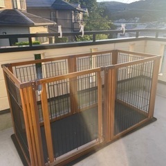 Richellリッチェル ペット用木製3WAYサークル6面90Hの画像